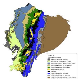 Major Bioregions of Ecuador